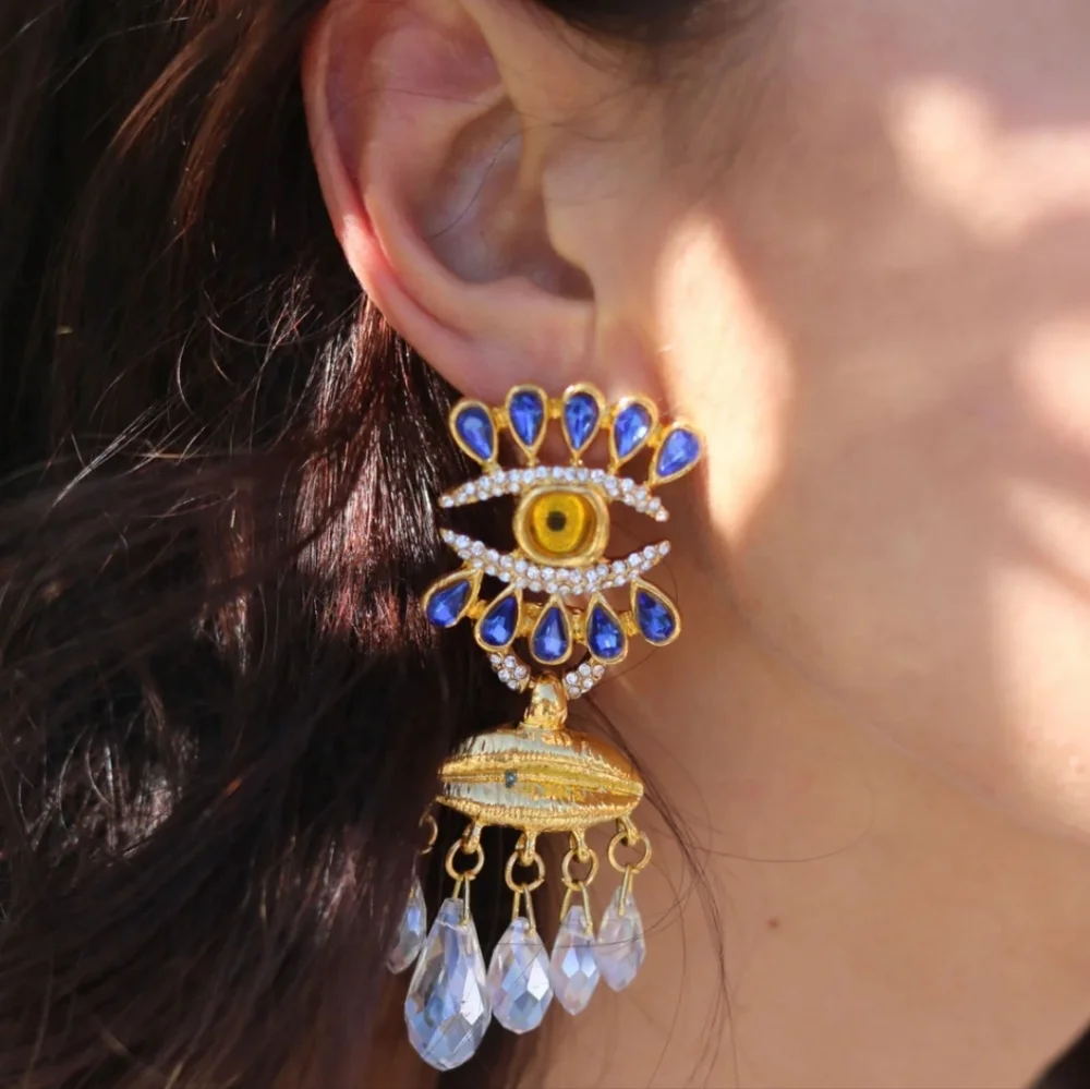New schiaparelli inspired Eye Earrings - Picture 2 of 5